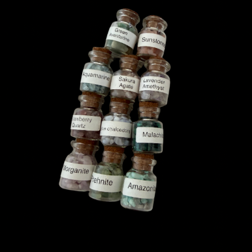 Mini Gemstone Chip Bottle | Choice of Crystal