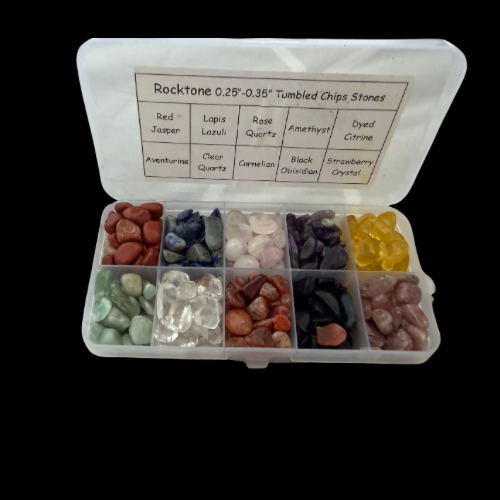 9-Compartment Tumbled Crystal Chip Collection Set