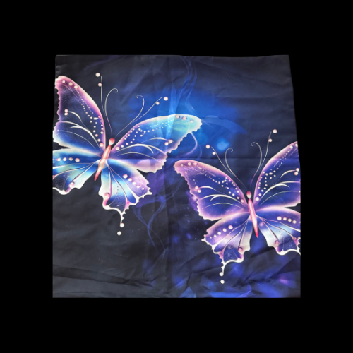 Mystical Blue & Purple Butterfly Cushion Cover